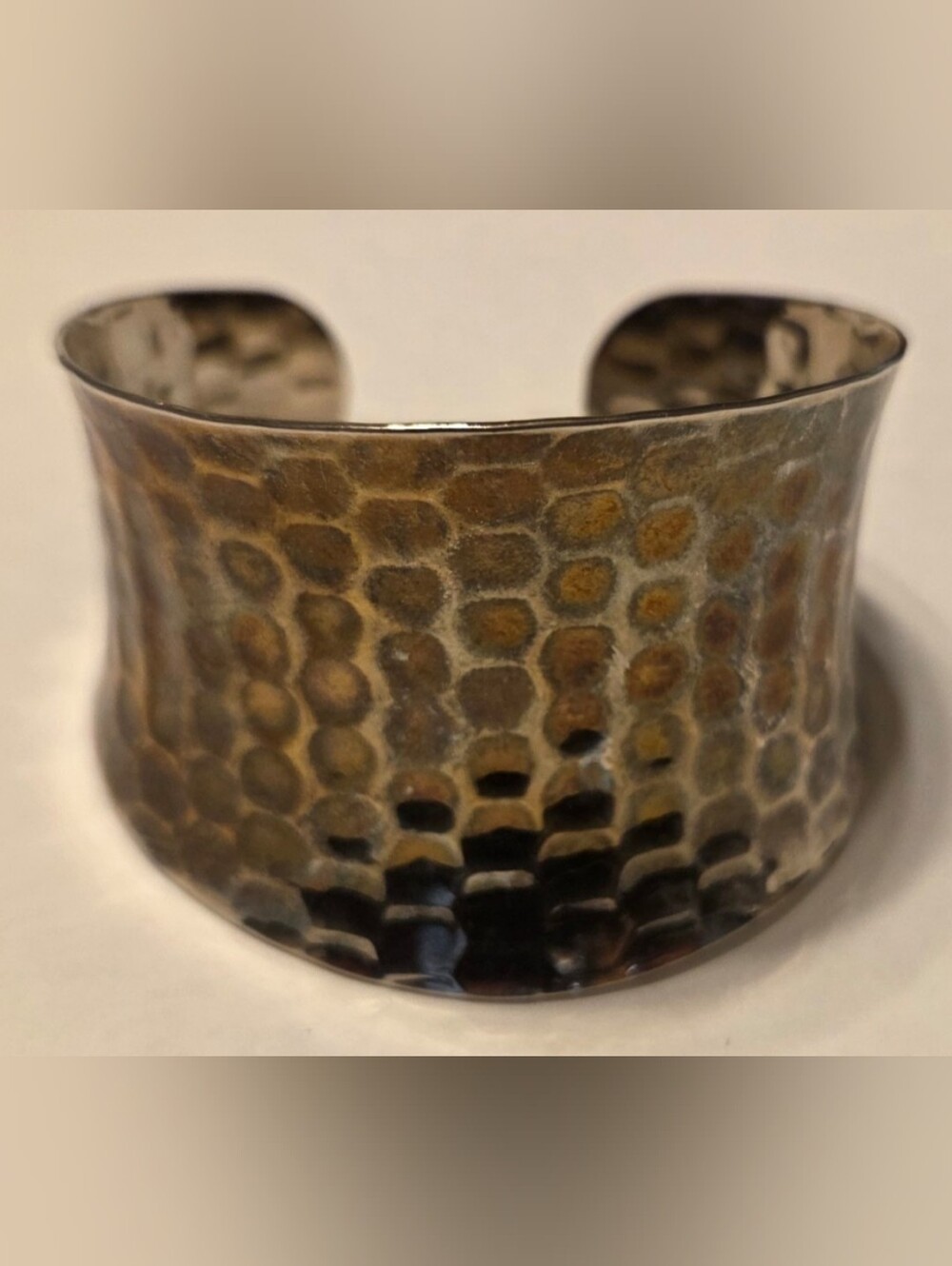 Hammered Metal Cuff Bracelet
